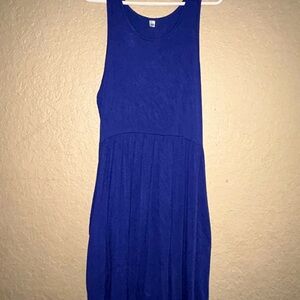 Casual Knit  Blue Mini Dress